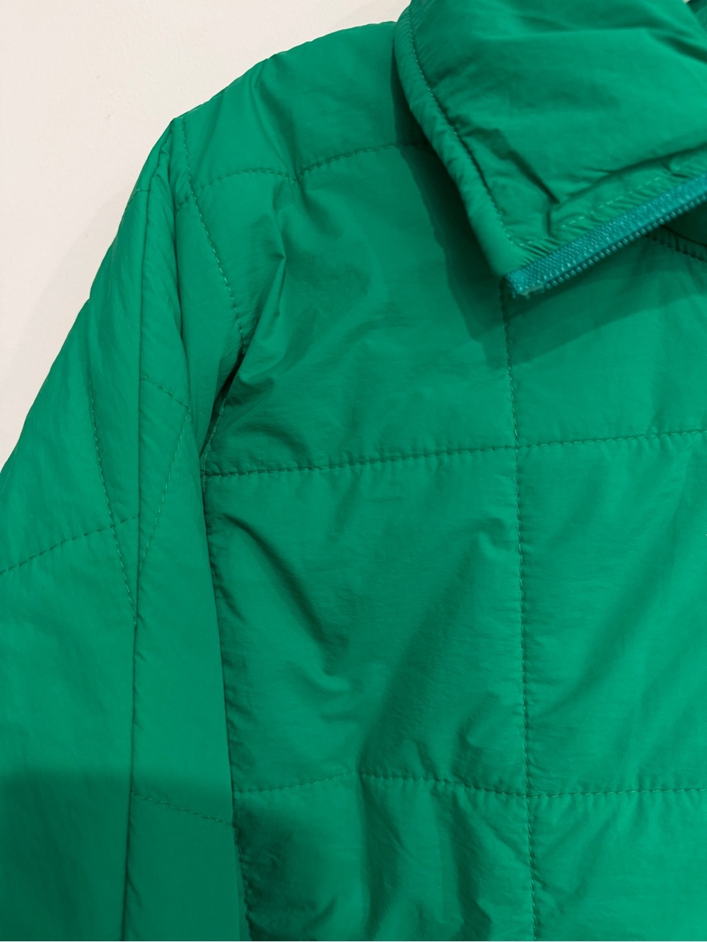 Peach Love California Green Cropped Puffer Jacket Medium J38314-01 NWOT - Picture 2 of 9
